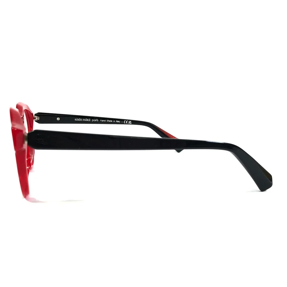 Alain Mikli Eyeglasses Frames A03156 004 Red Black Sparkly Marble 47-22-145